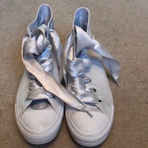 Converse silver shoes